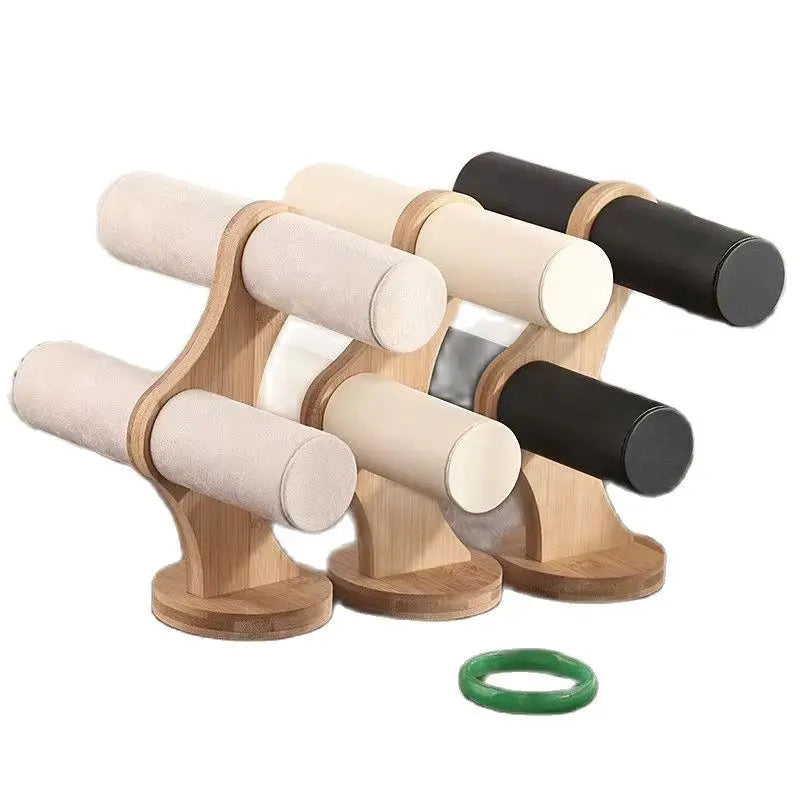 Présentoir Bois Double Couche Bracelet Montre