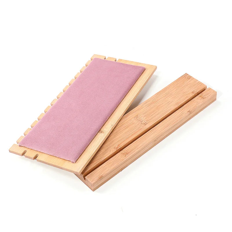 Présentoir Collier Plat Bois Velours