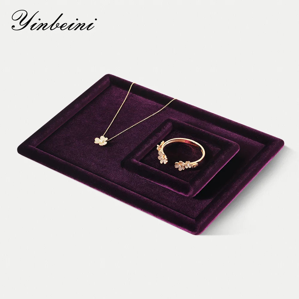 Plateau Présentoir Bijoux Velours Multifonction