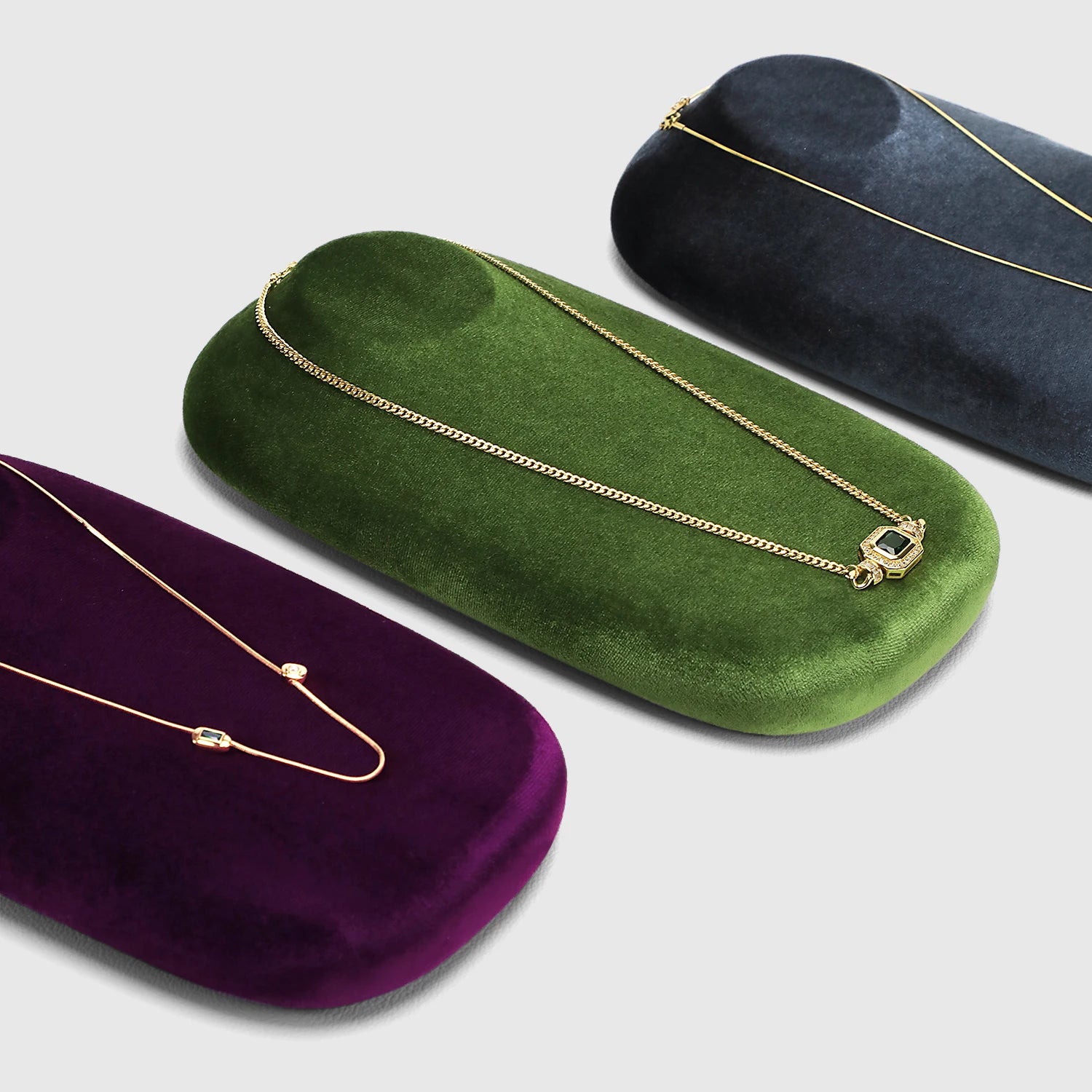 Présentoir Collier Velours Horizontal Pendentif