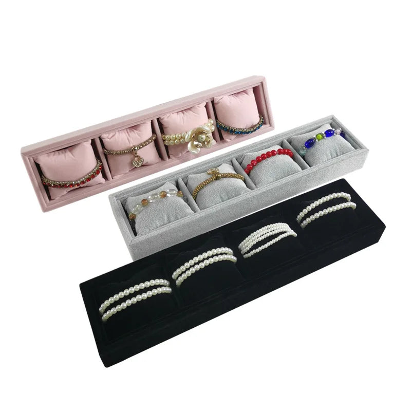 Présentoir Montre Bijoux 4 Compartiments Coussin