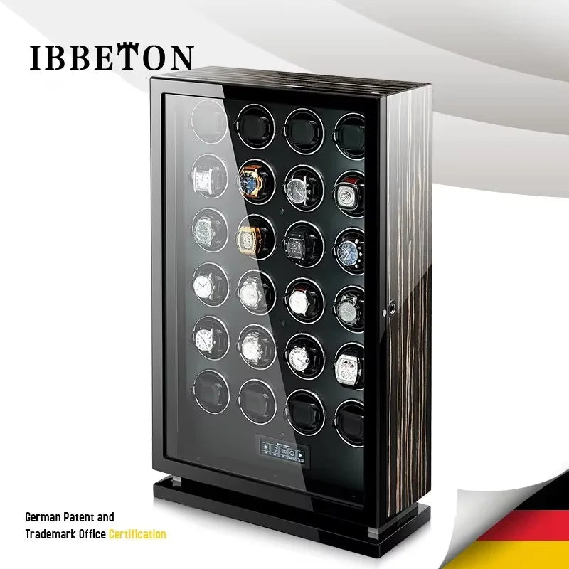 Coffre Fort Montre Bois Remontoir Rotatif Tiroirs