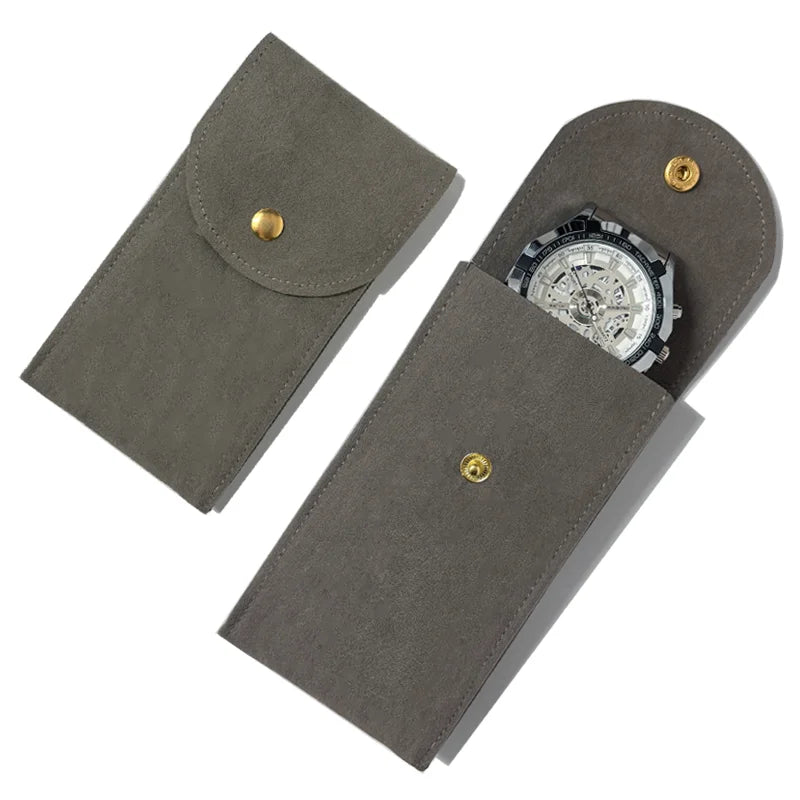 Étui Montre Coton Flanelle Voyage Souple