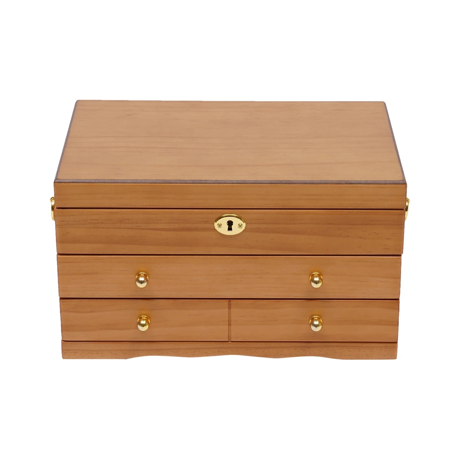 Boîte Bijoux Bois Massif Rangement Sécurisé