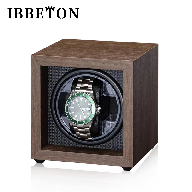 Boite Montre Bois Noyer Remontoir Automatique