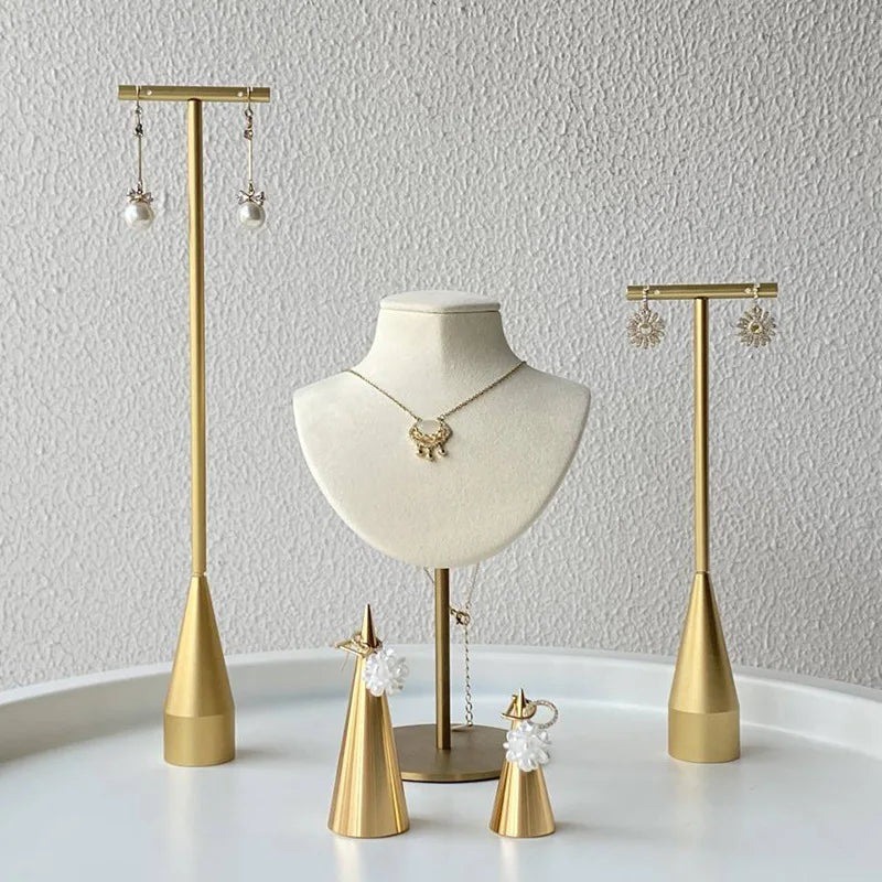 Présentoir Collier Bois Bambou Buste Bijoux