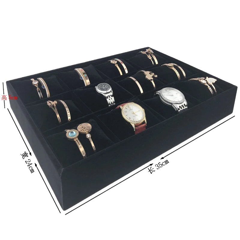 Présentoir Velours Montre Bracelet 12 Grilles