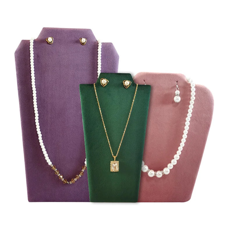 Présentoir Collier Velours Plat Multicolore