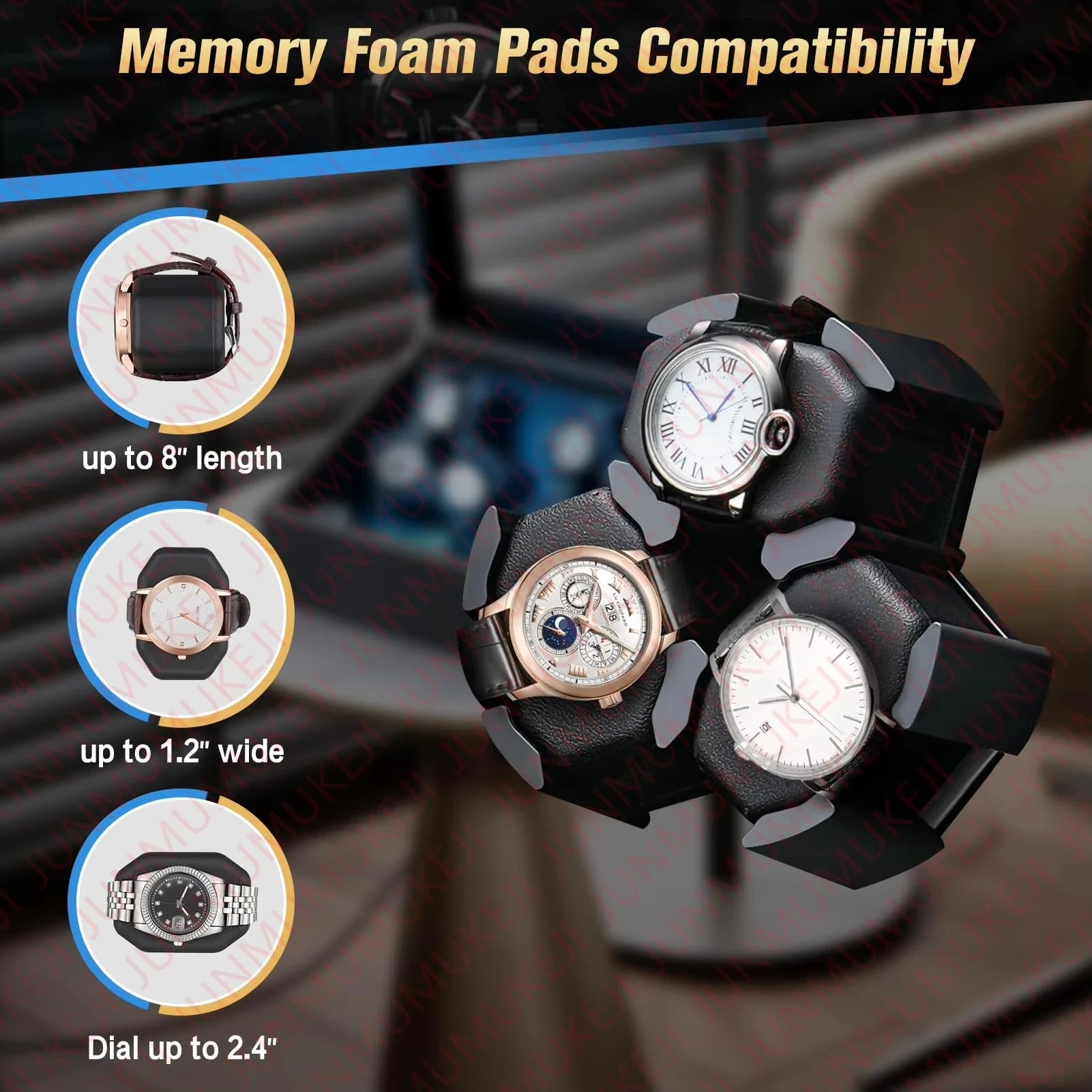 Coffre Fort Montre Cuir Automatique