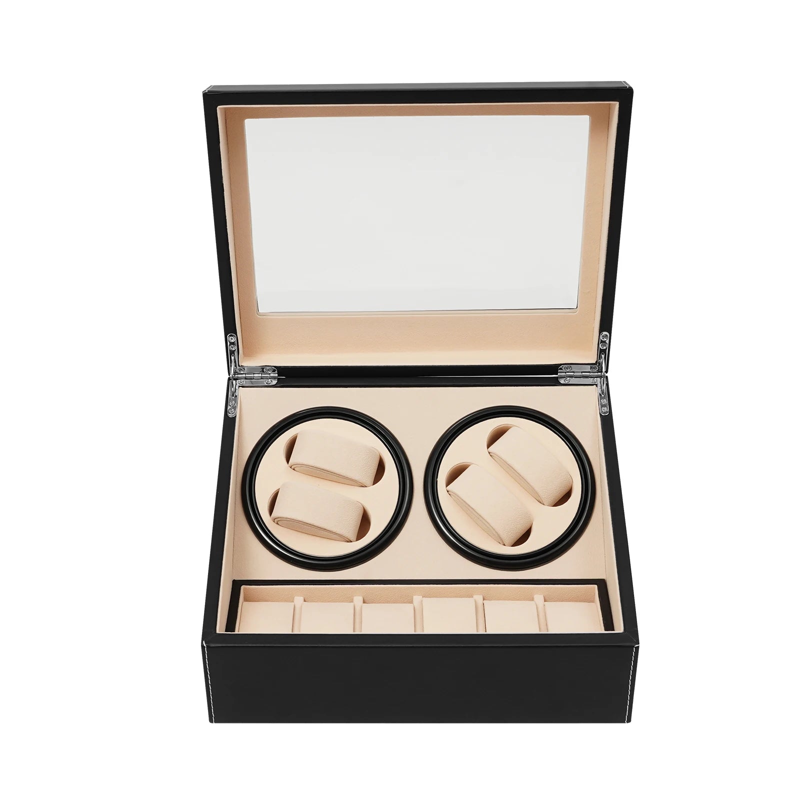 Coffre Fort Montre Remontoir Cuir 4+6 Rotatif
