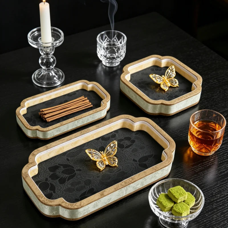 Plateau Bijoux Velours Soie Arabe