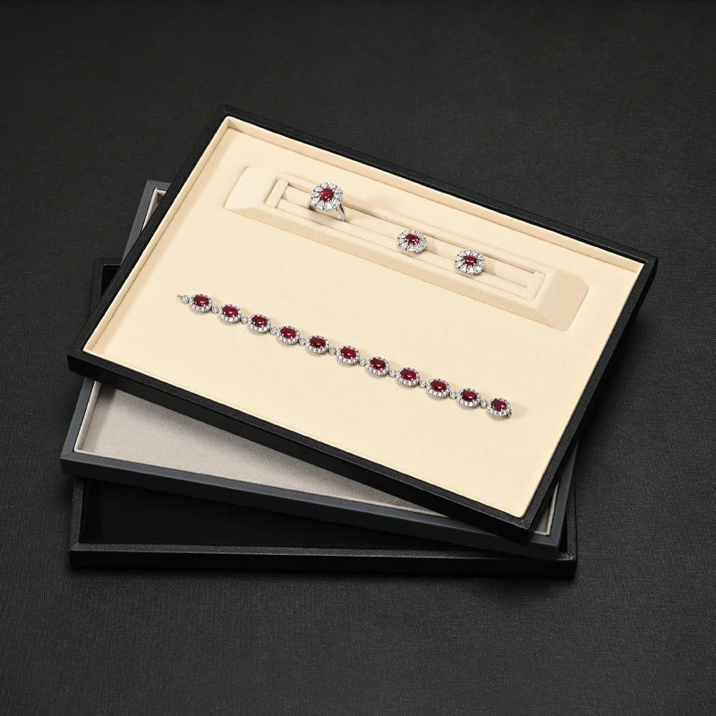Plateau Bijoux Cuir Bagues Colliers Bracelets