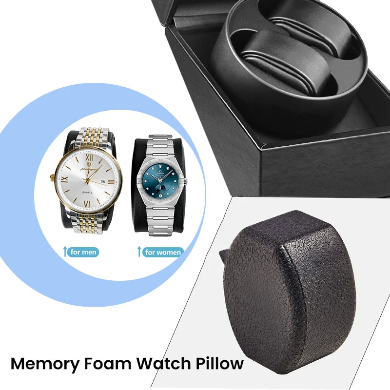 Remontoir Montre Cuir Double Silencieux