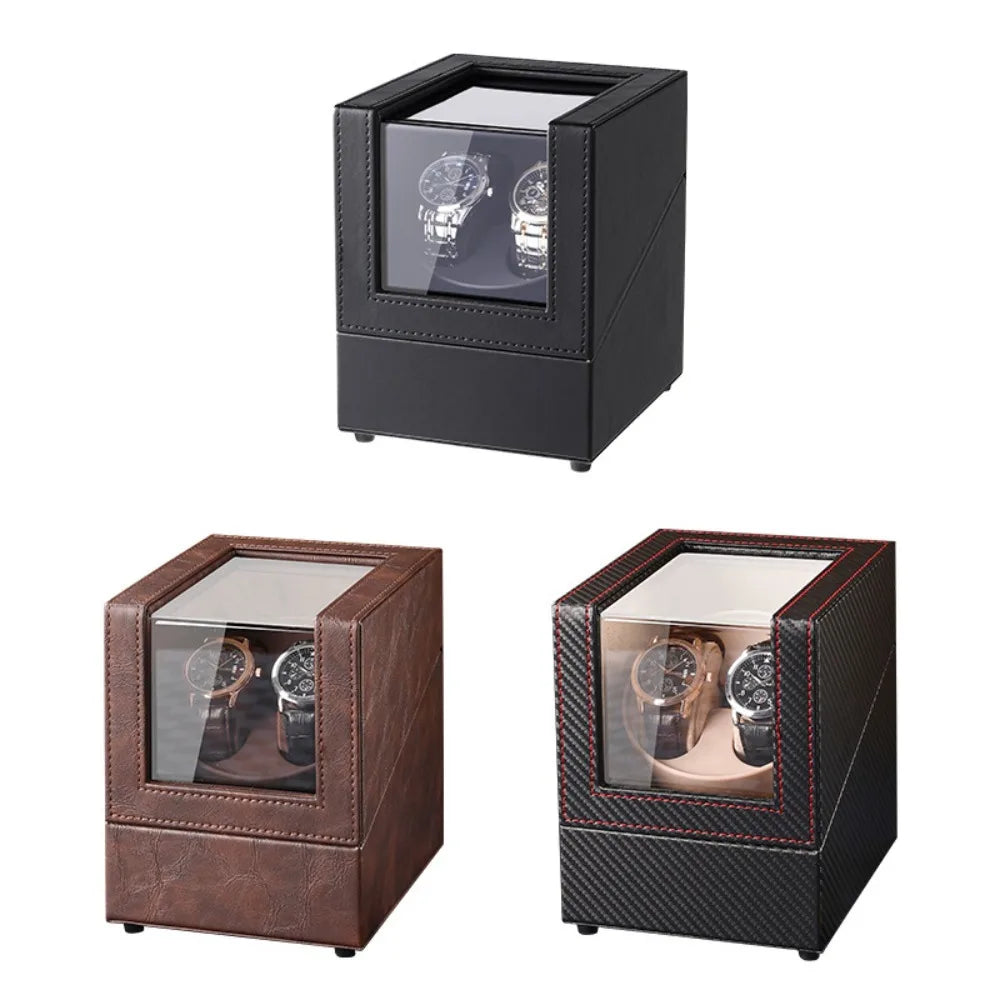 Remontoir Montre Cuir Double 2 Slots Silencieux