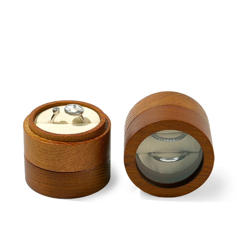 Boîte Bague Bois Vintage Mariage Fiançailles Cadeau