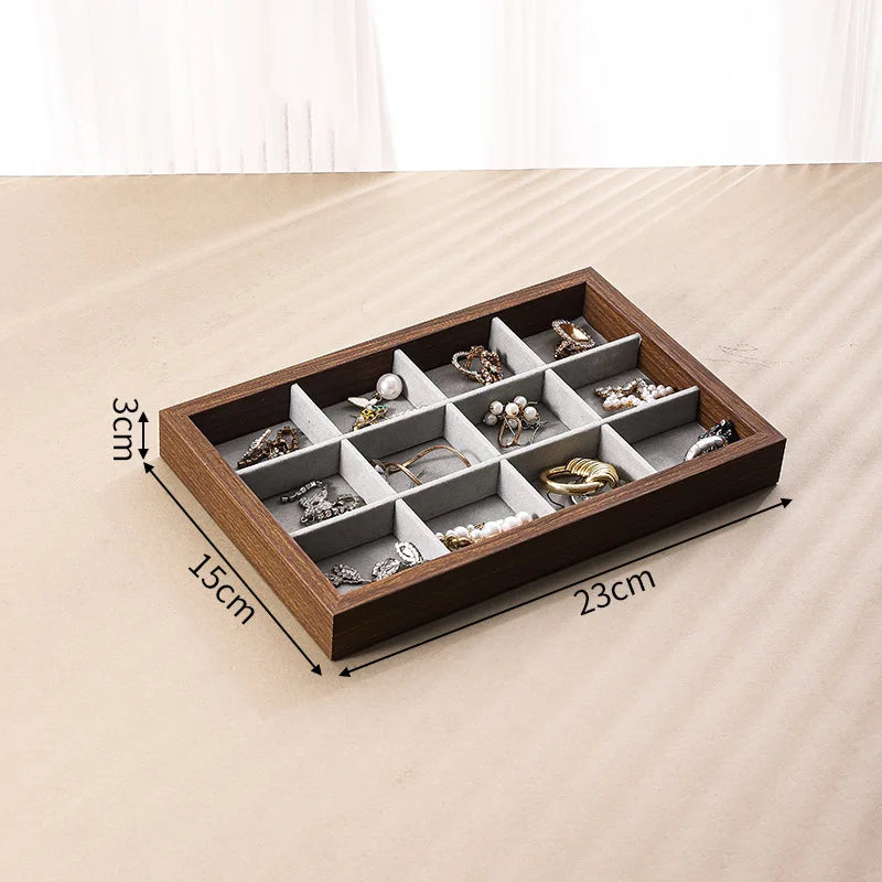 Plateau Bijoux Bois Noyer Flanelle Mixte