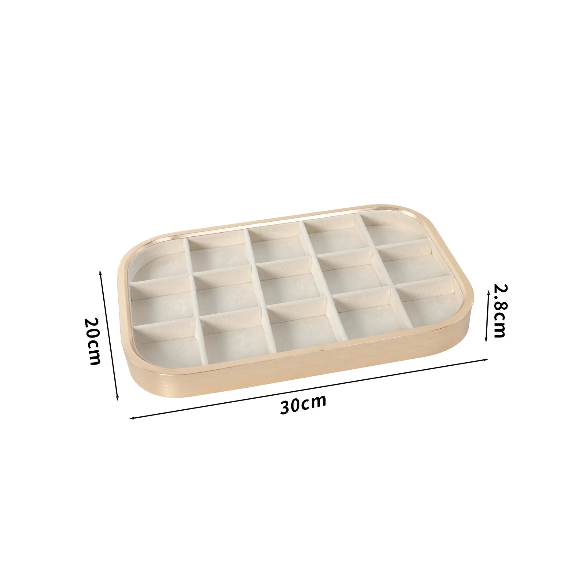 Plateau Bijoux Métal Blanc Modulable Vitrine