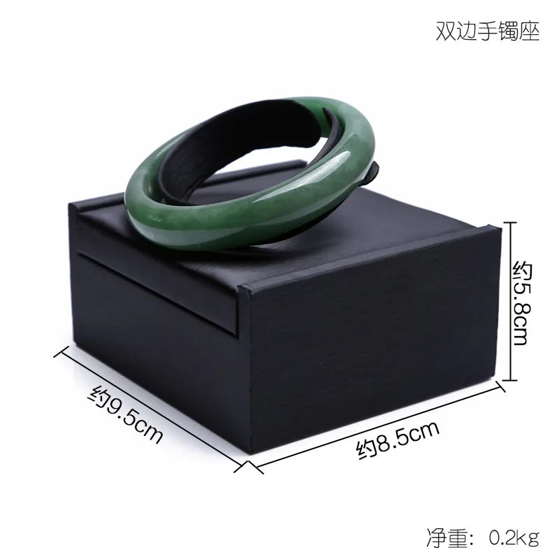 Buste Bijoux Cuir Noir Modulable Vitrine