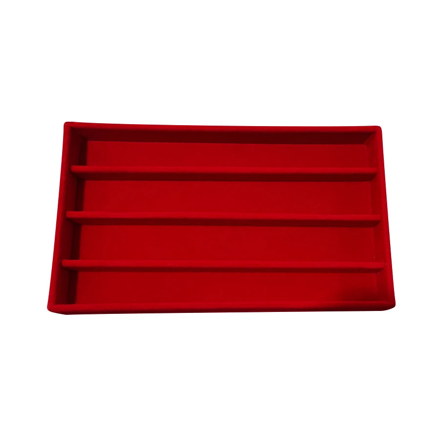 Plateau Bijoux Velours Rouge Multi Configurations