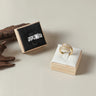 Porte Bague Velours Bois Mariage Voyage