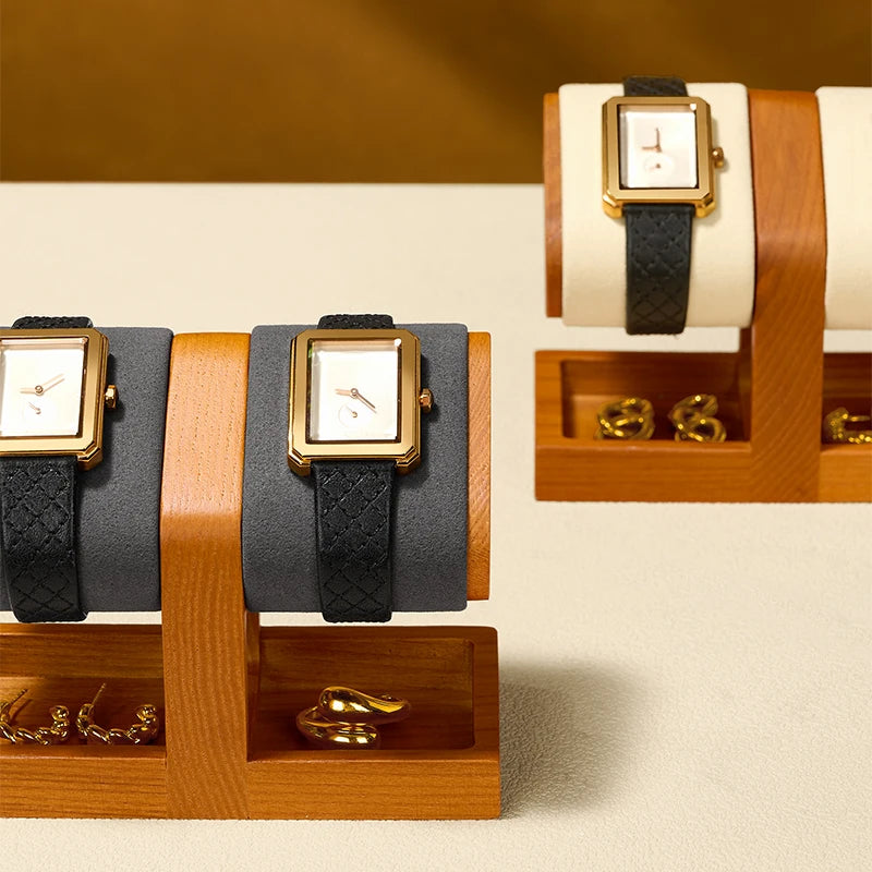 Présentoir Montre Bois Massif Simple Double