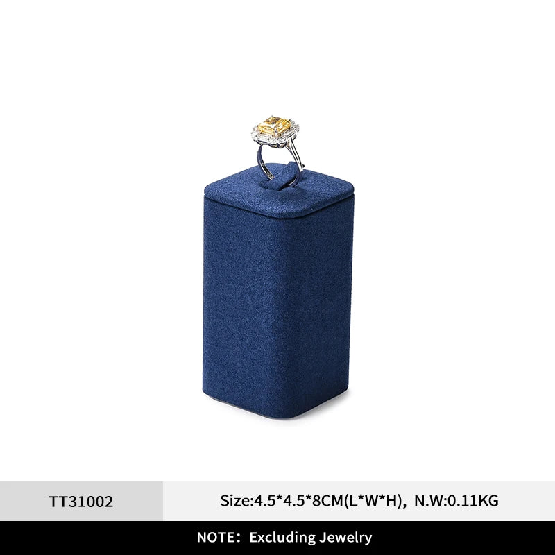 Buste Bijoux Cuir Bleu Modulable Vitrine