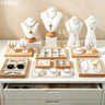 Porte Bijoux Bois Noyer Lin Coiffeuse