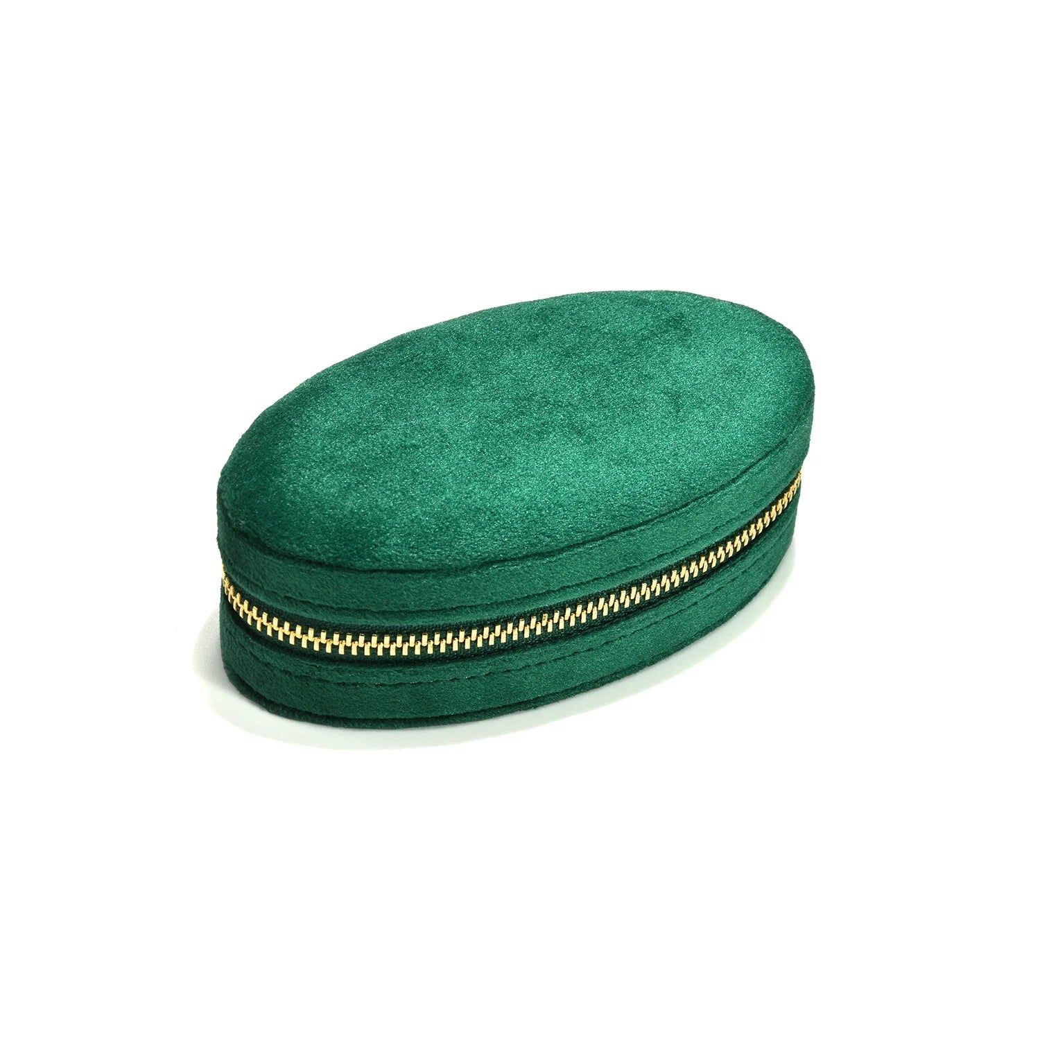 Boîte à Bijoux Velours Ovale Zip Vintage
