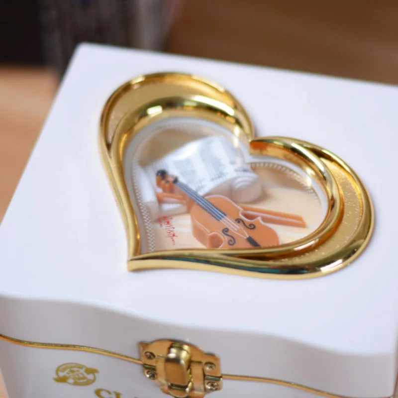Boîte à Bijoux Musicale Bois Blanc Coffret