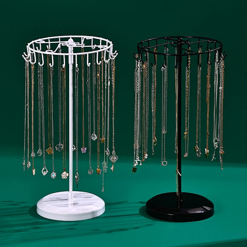 Présentoir Collier Métal Tour Rotatif Vitrine