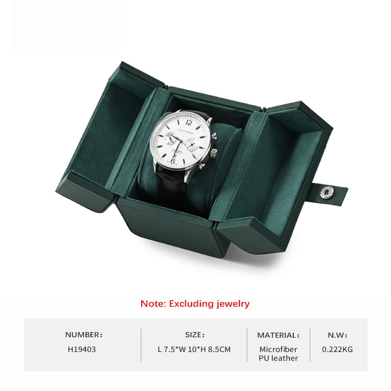 Boîte Montre Cuir PU Double Ouverture