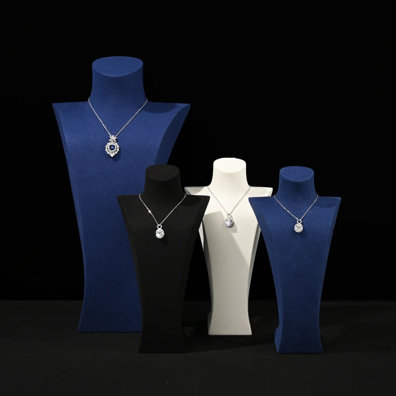 Buste Collier Velours Vitrine Bijouterie