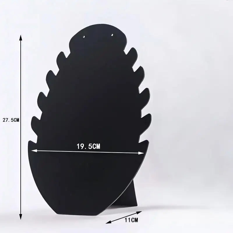 Présentoir Collier Métal Feuille Noir