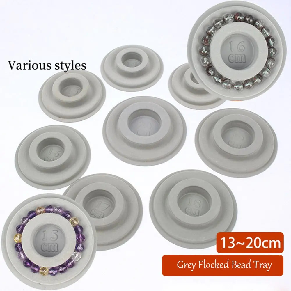 Présentoir Bracelet Velours Gris Mesure Calibrage