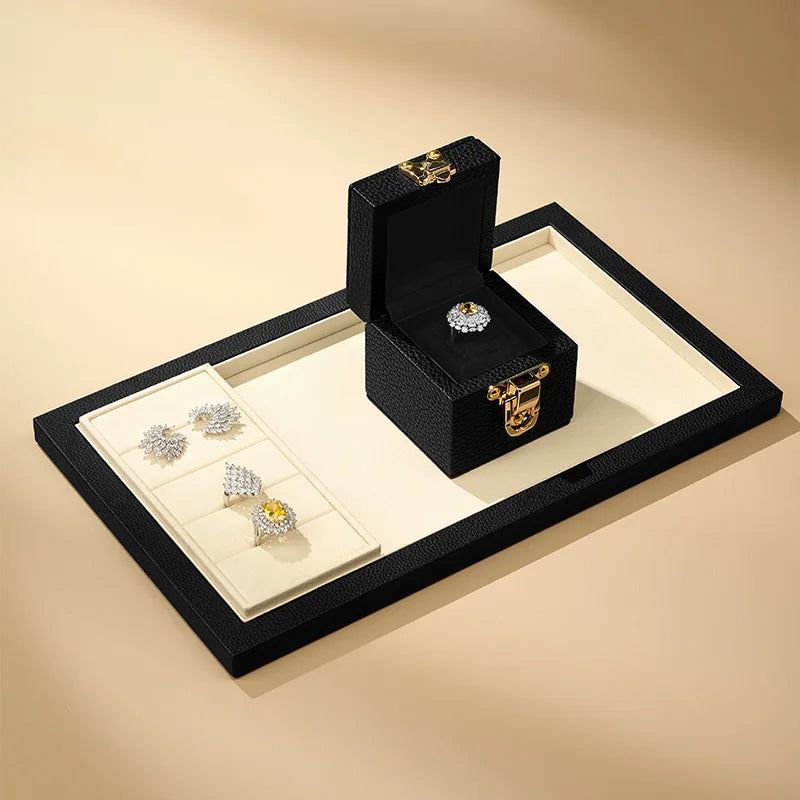Plateau Bijoux Cuir Véritable Haut de Gamme
