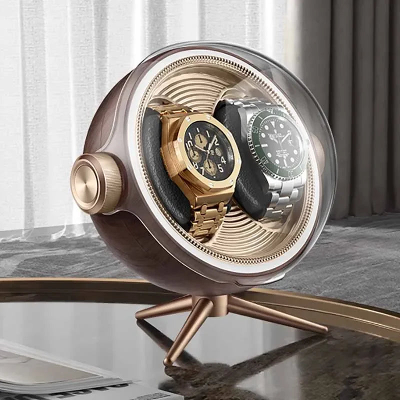 Remontoir Montre Acrylique LED Silencieux Anti-Magnétique