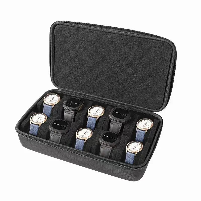 Étui Montre Cuir Rigide Voyage 1 à 10 Places