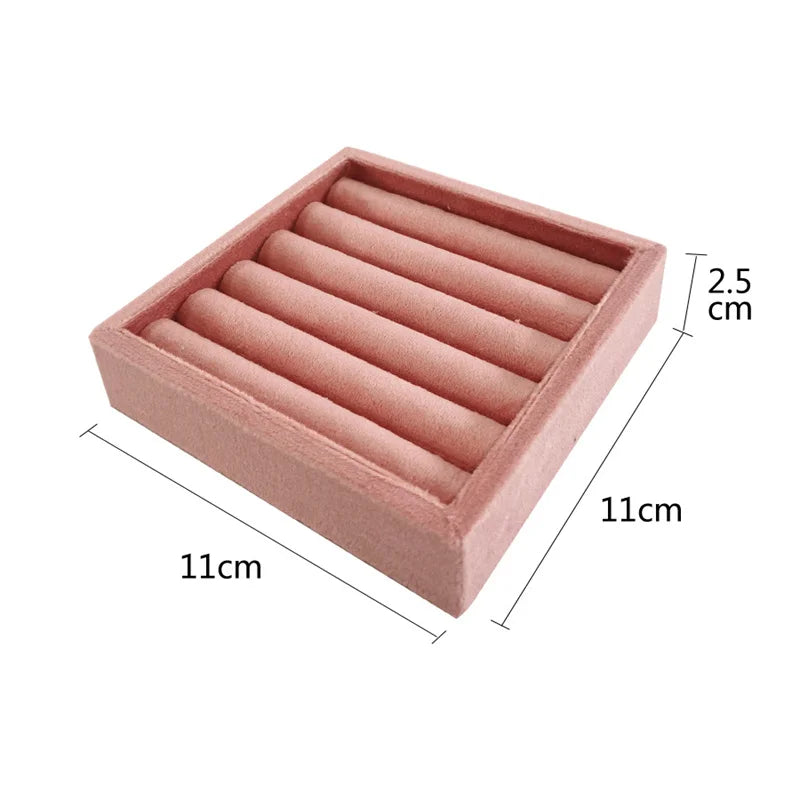Plateau Bagues Velours Doux Organisateur Vitrine