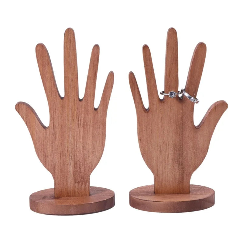 Présentoir Bois Main Bague Anneau Bijoux