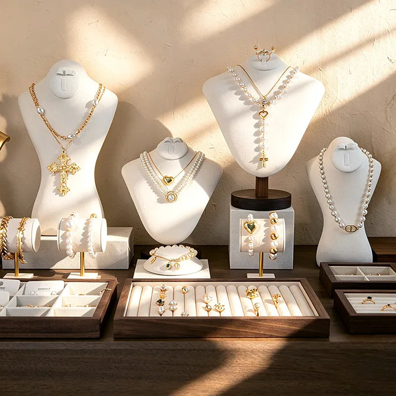 Présentoir Bijoux Bois Lin Royal Boutique