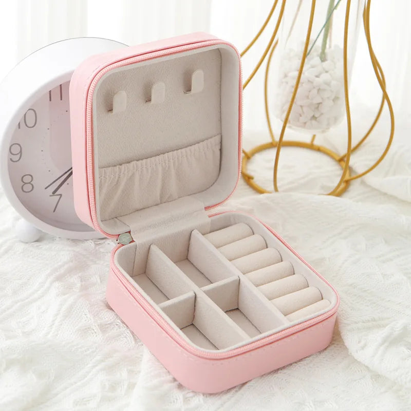 Boîte Bijoux Voyage Cuir Compacte Organisateur