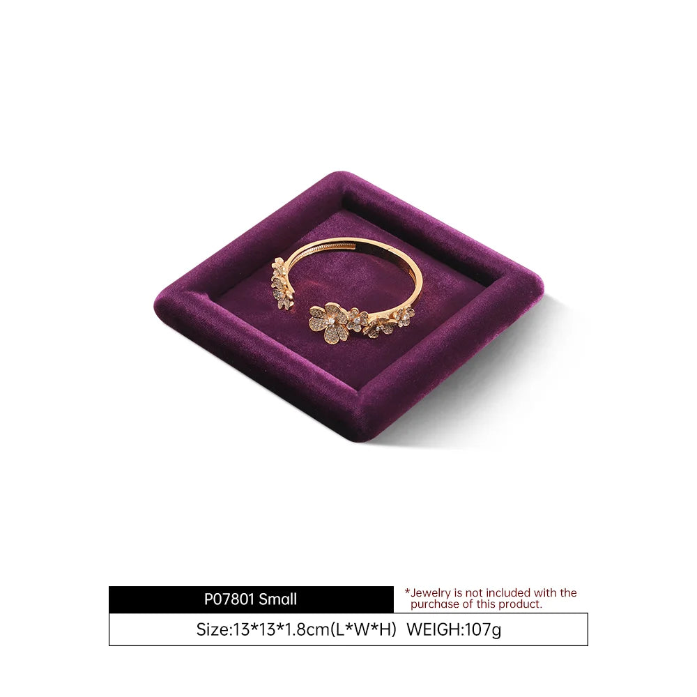Plateau Présentoir Bijoux Velours Multifonction