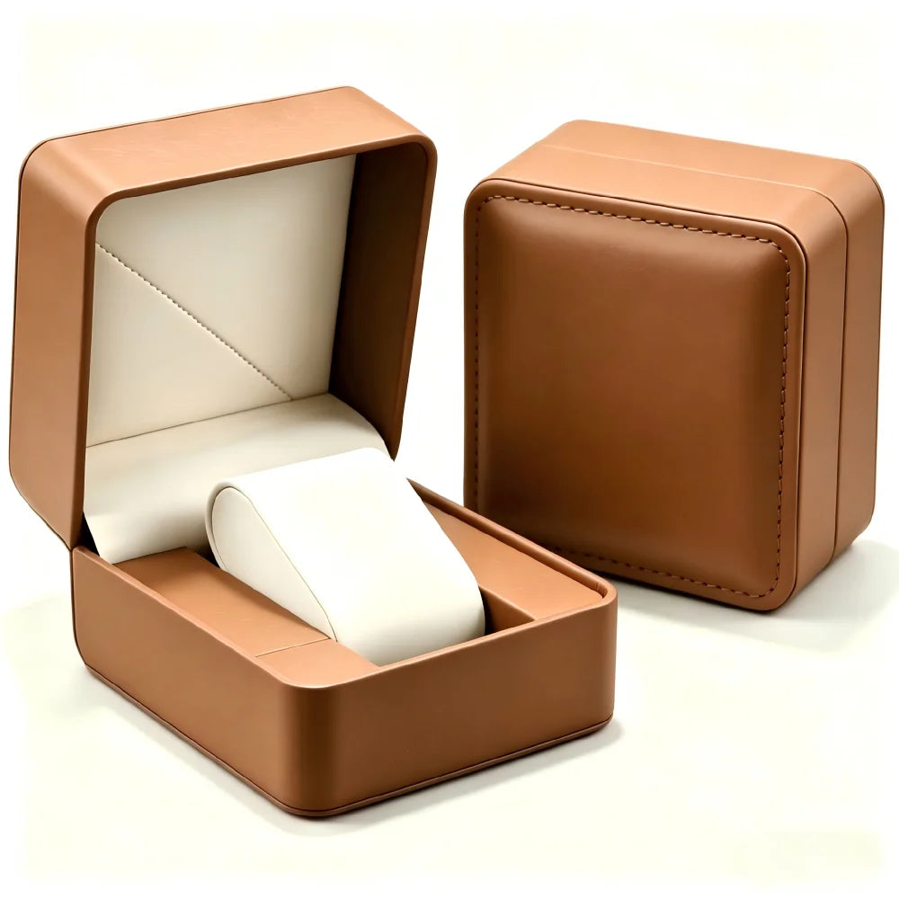 Étui Montre Cuir PU Coussin Coffret Cadeau