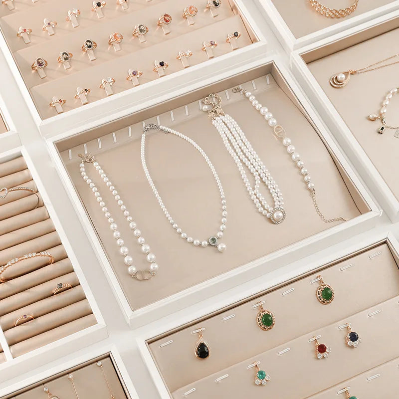 Plateau Bijoux Cuir Tiroir Comptoir Modulable