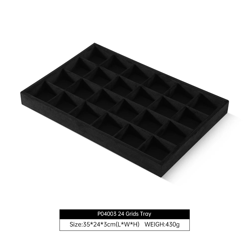 Plateau Bijoux Velours Empilable Tiroir Multi Coloris
