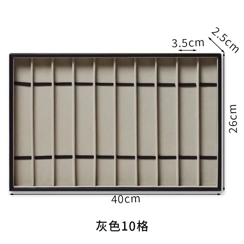 Plateau Velours Cuir Bracelet Montre 6 à 10 Cases