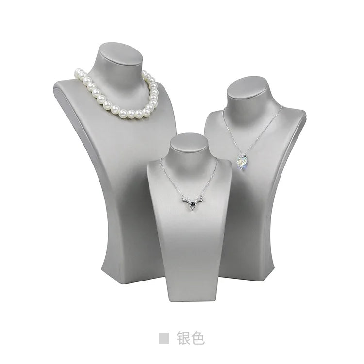 Buste Bijoux Cuir Présentoir Multi-Tailles Vitrine