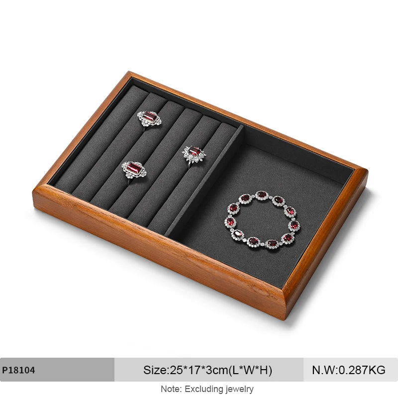 Boîte Bijoux Bois Plateaux Multi-Configurations