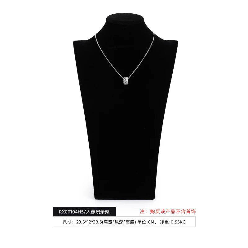 Buste Collier Coton Beige Texturé Vitrine
