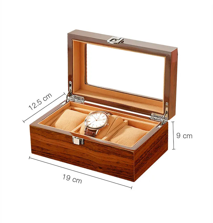 Boite Montres Bois Noble Velours